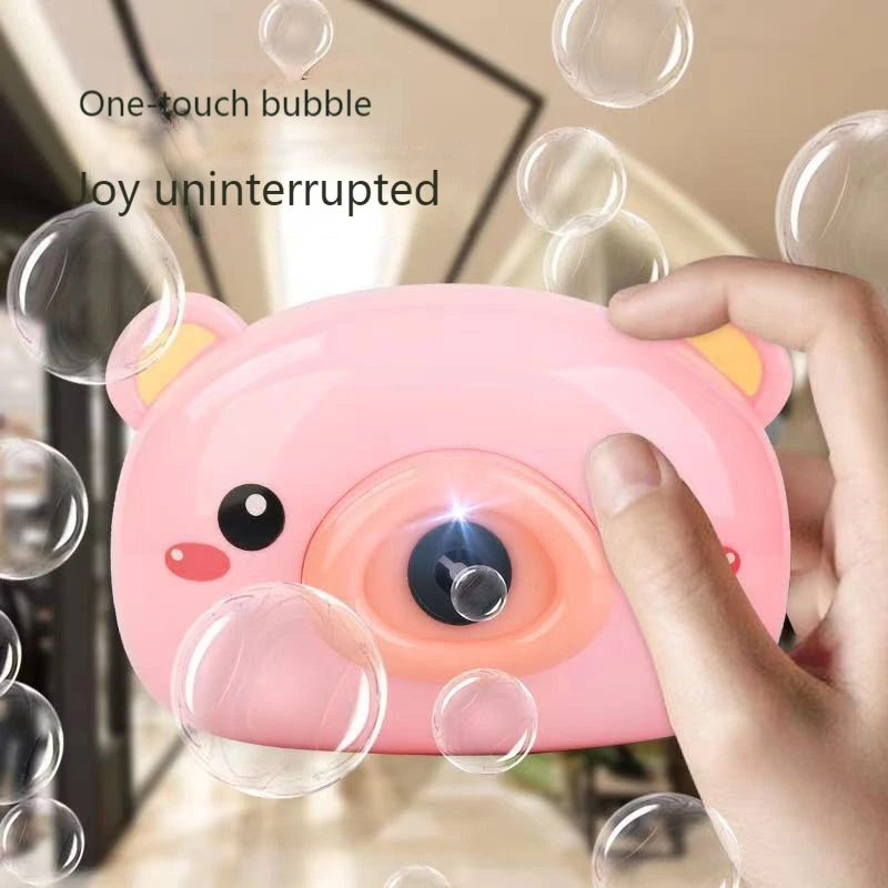 

Pig bubble machine stall night market toys children cartoon fully automatic bubble blowing camera bubble toys