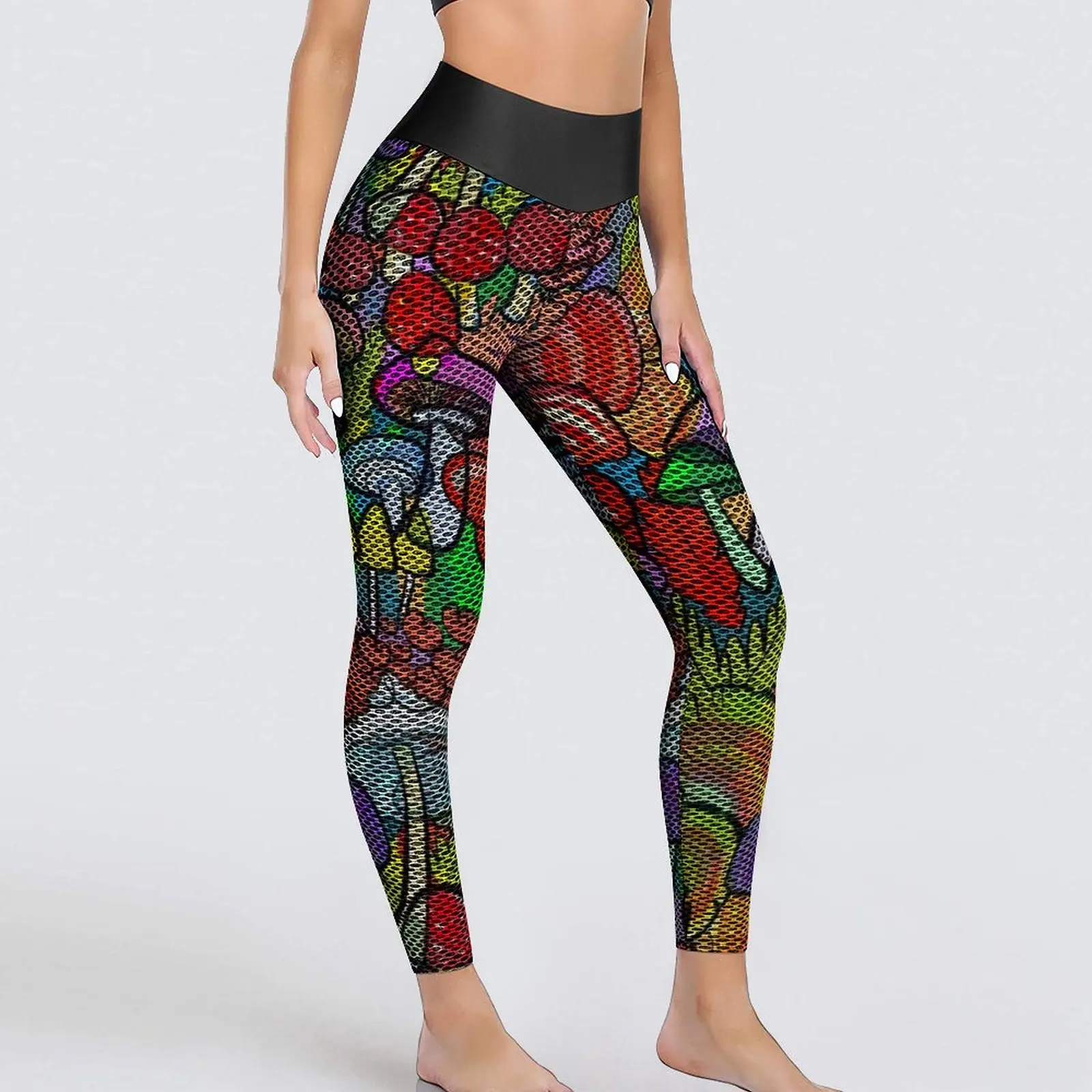 

Colorful Mushroom Yoga Pants Sexy Overnight A Forest Leggings Push Up Fitness Leggins Women Breathable Seamless Sports Tights