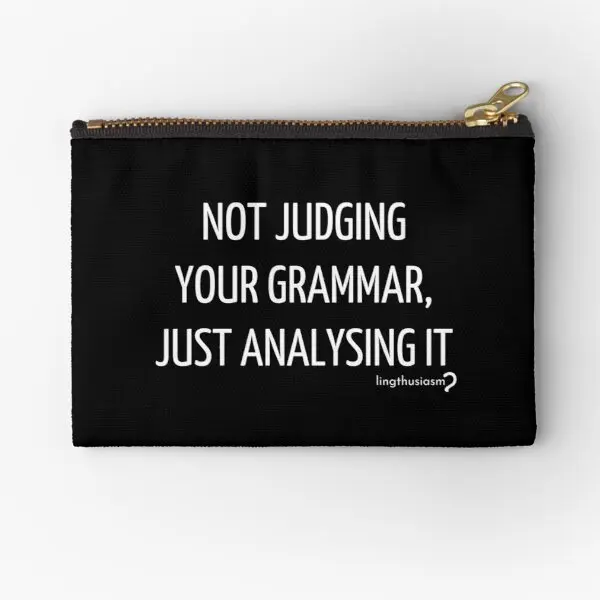 

Not Judging Your Grammar Just Analysing Zipper Pouches Coin Storage Pure Wallet Pocket Cosmetic Panties Small Underwear Socks