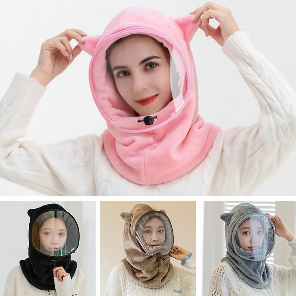 

Men Women Windproof Winter Warm Cotton Snow Hat Fur Windproof Hats Winter hat Thick Warm Cap