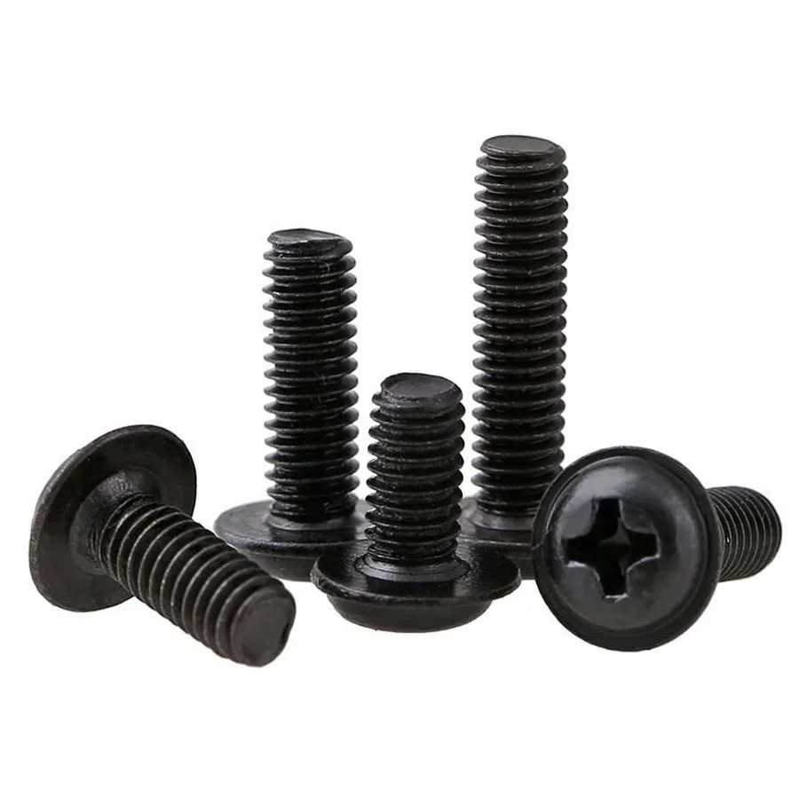 

Винты черные/никелированные с шайбой M1.4/M1.7/M2/M2.5/M3/M3.5/M4, 50 шт.