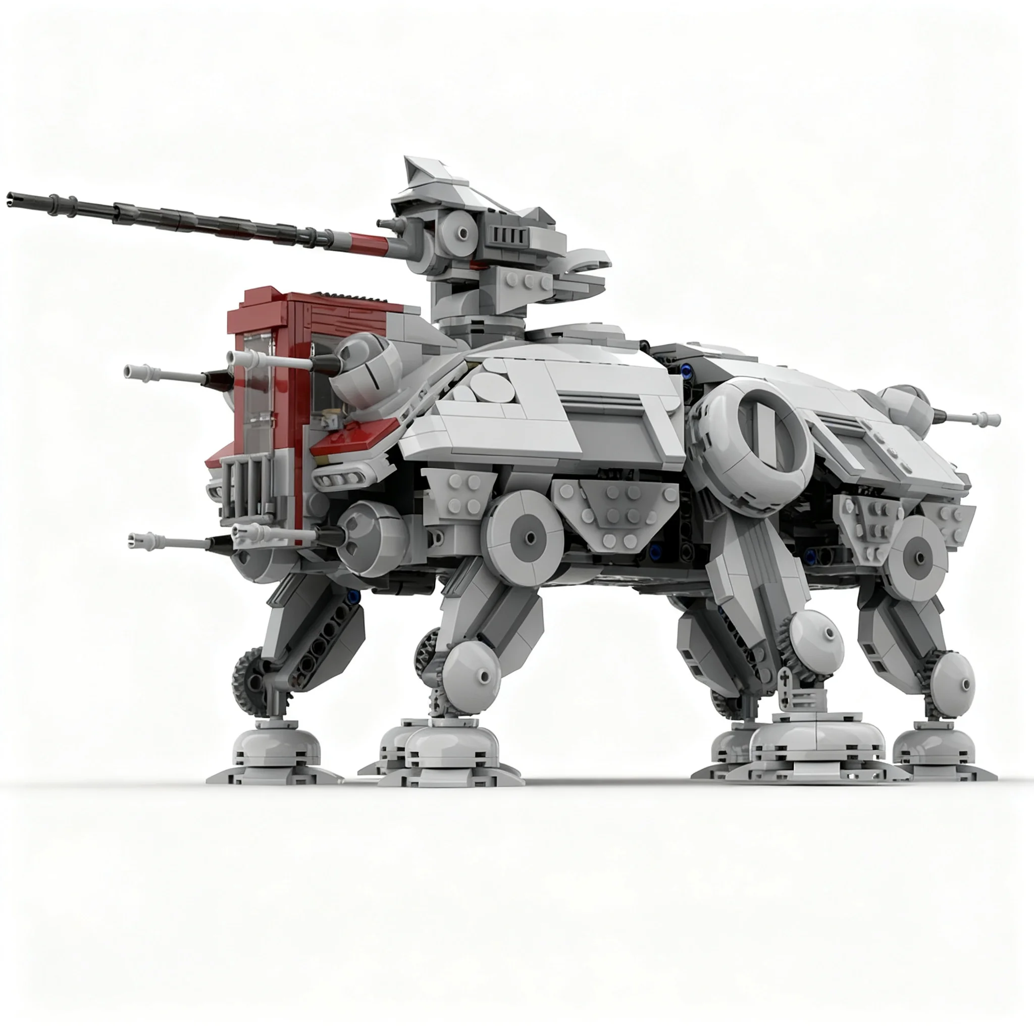 Фото 1336 деталей MOC UCS AT-TE - Минифигурка с интерьером, серия Star Battle Ultimate Collector, модель из строительных блоков, рождественский подарок, игрушка №1