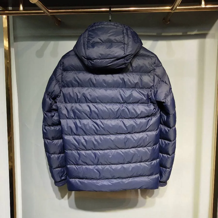 Пуховик мужской зимний роскошный брендовый пуховик с капюшоном пальто черного