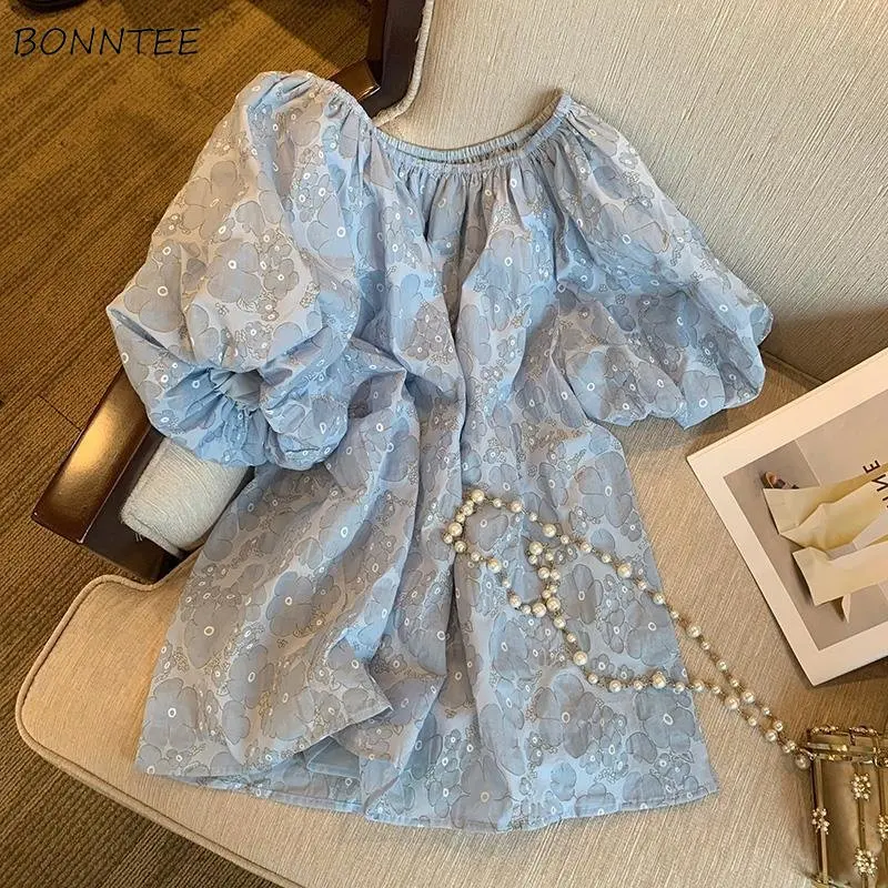 Блузка женская с цветочным принтом тонкая стильная свободная универсальная