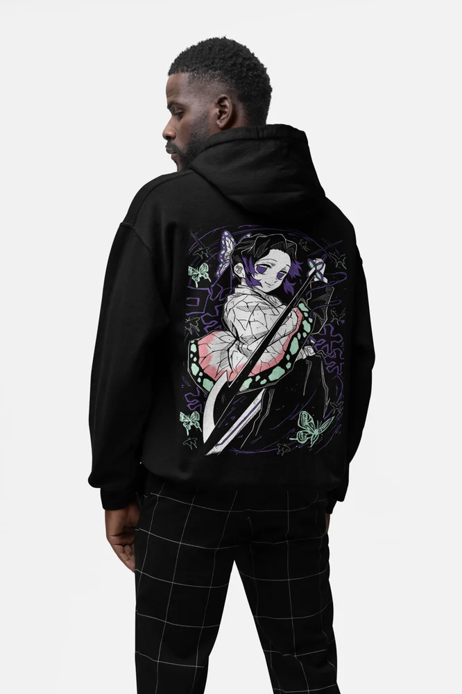 Толстовка с капюшоном Shinobu Kocho Insect Hashira Doma Muzan Demon Slayer