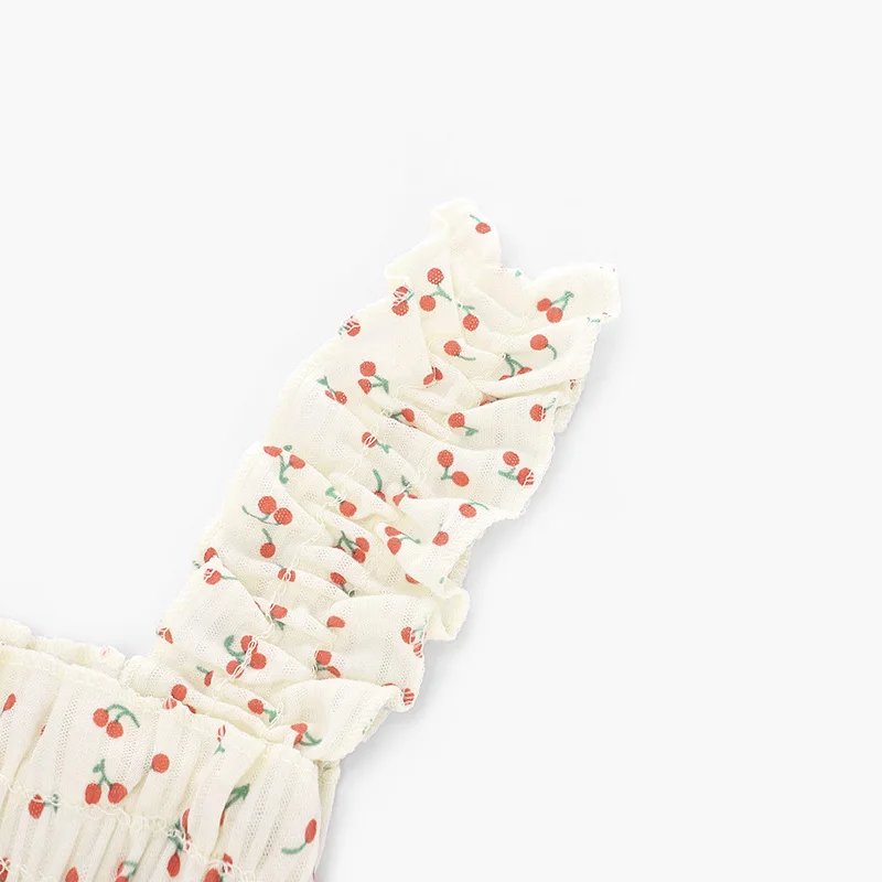 Summer Women's Floral Camisole Vest Dress Pajamas Kawaii Nightdress Casual Ruffled Shoulder Straps Sling Strip Women Night Gown