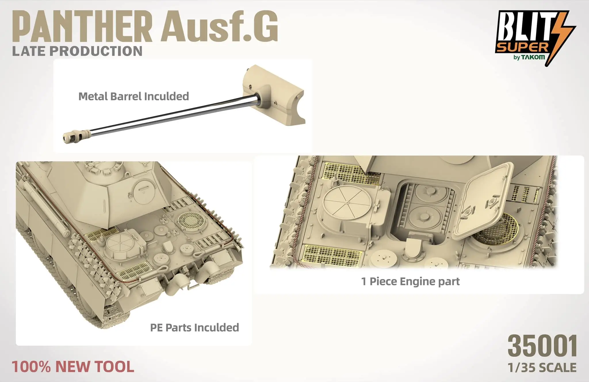 Сборная модель танка Panther Ausf.G Late Production 35001A 1/35