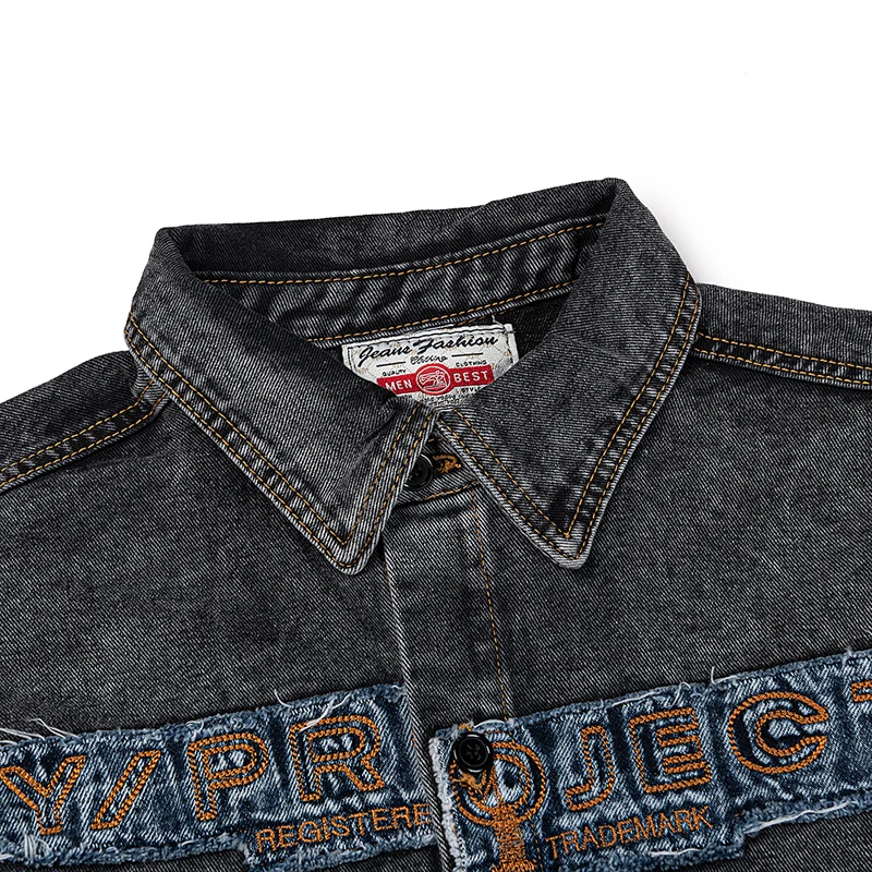 24ss хип-хоп модный джинсовый топ KANYE WEST высокого качества с вышивкой в стиле