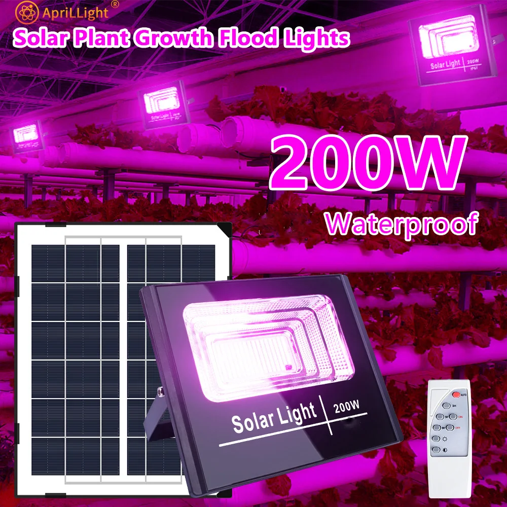 Luce Per Piante 200W Led Solar Grow Light Ip66 Phyto Lamp Lampadina A Spettro Completo Lampada Idroponica Serra Flower Seed Grow Tent
