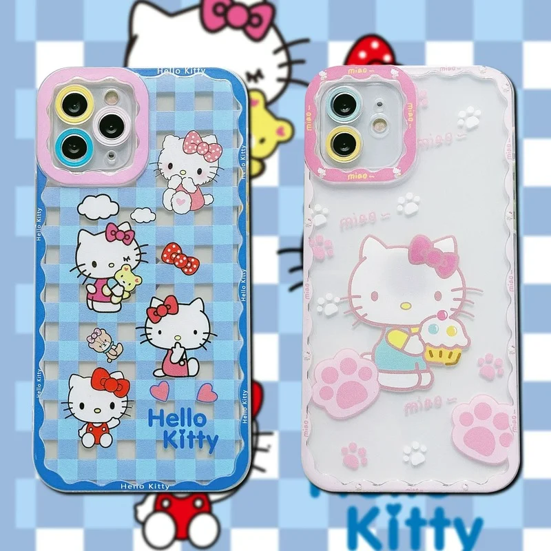 

For IPhone 7 8 Plus Case Fresh Cartoon Cute KTcat Cover for IPhone 11 12 13 Pro X XR XS Max Shockproof Phone Case IPhone 13 Case