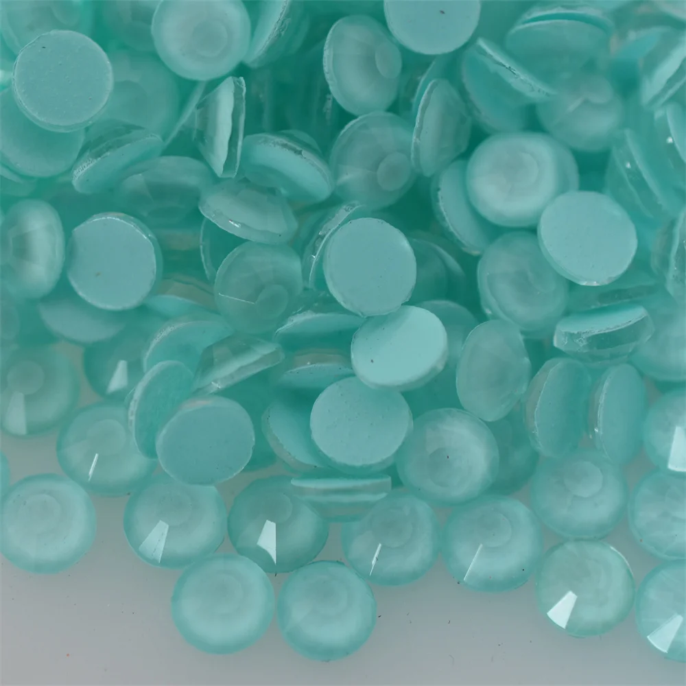 Бирюзовые Стеклянные Стразы Искусственный Муассанит Клейкая Плоская Задняя