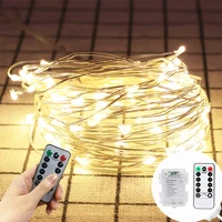 led fairy lights battery operated remote copper wire light garland christmas wedding party string lights for home decoration