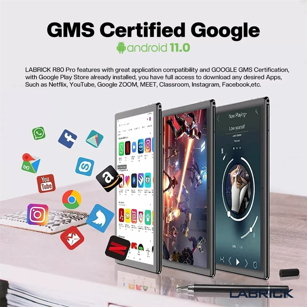 Najtaniej 2022 Nowy Android 11.0 10GB RAM 256GB ROM 4k HD Ekran Snapdragon 845 Globalny Tablet 5G Podwójna Karta SIM Lub WIFI GPS Google Play Pro