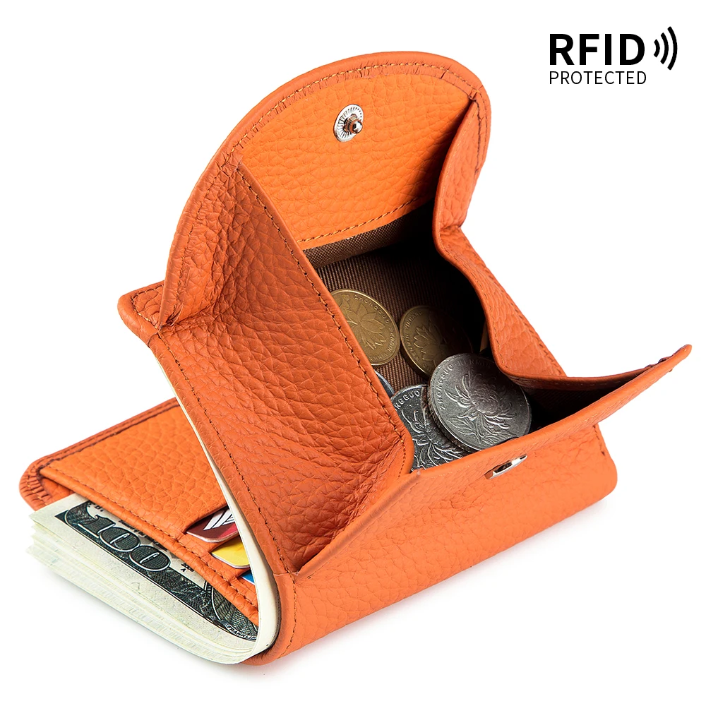 Ms mini wallet 2022 contracted the new rfid folding ultra-thin female Japanese small leather wallet