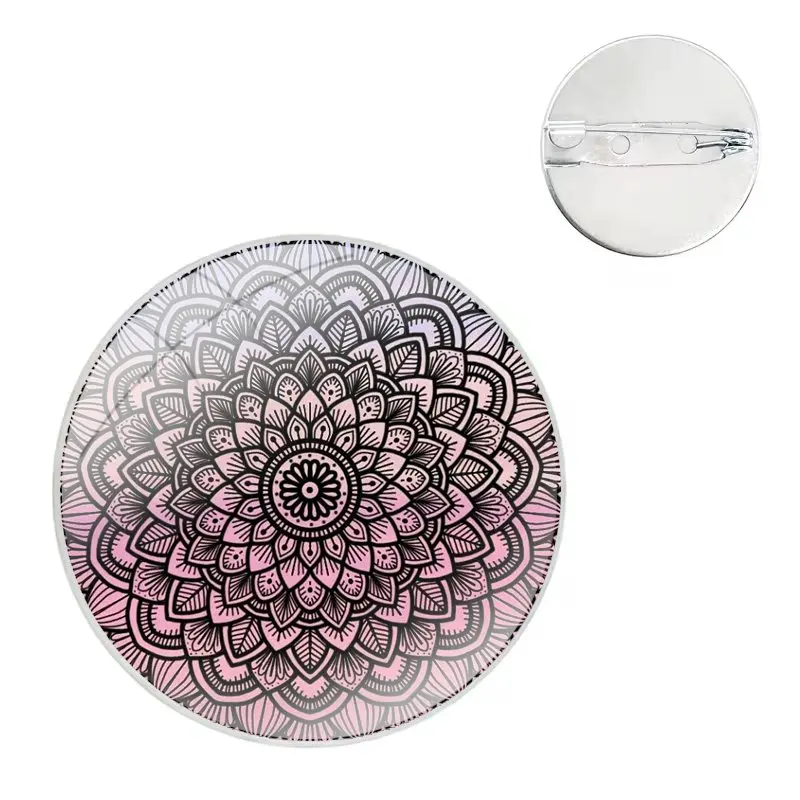 Шпилька значок дневной индийский узор мандала