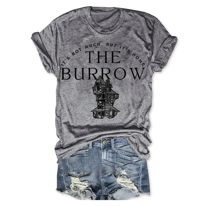 

Rheaclot It's Not Much, But It's Home Women's Summer Casual Cotton Graphic O-Neck Top T-shirt