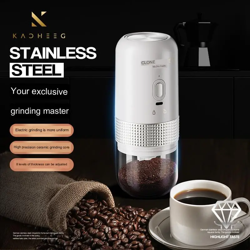 

Electric coffee bean grinder household small nuts and grains portable USB fully automatic kitchen grinder