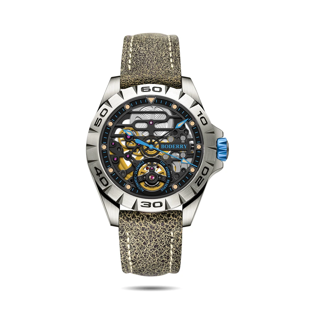 Мужские автоматические часы Boderry спортивные мужские 40 мм титановый чехол