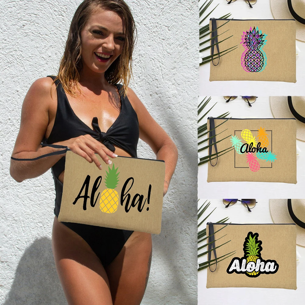 Aloha женская сумка-клатч сумка для макияжа пляжные праздничные органайзеры на