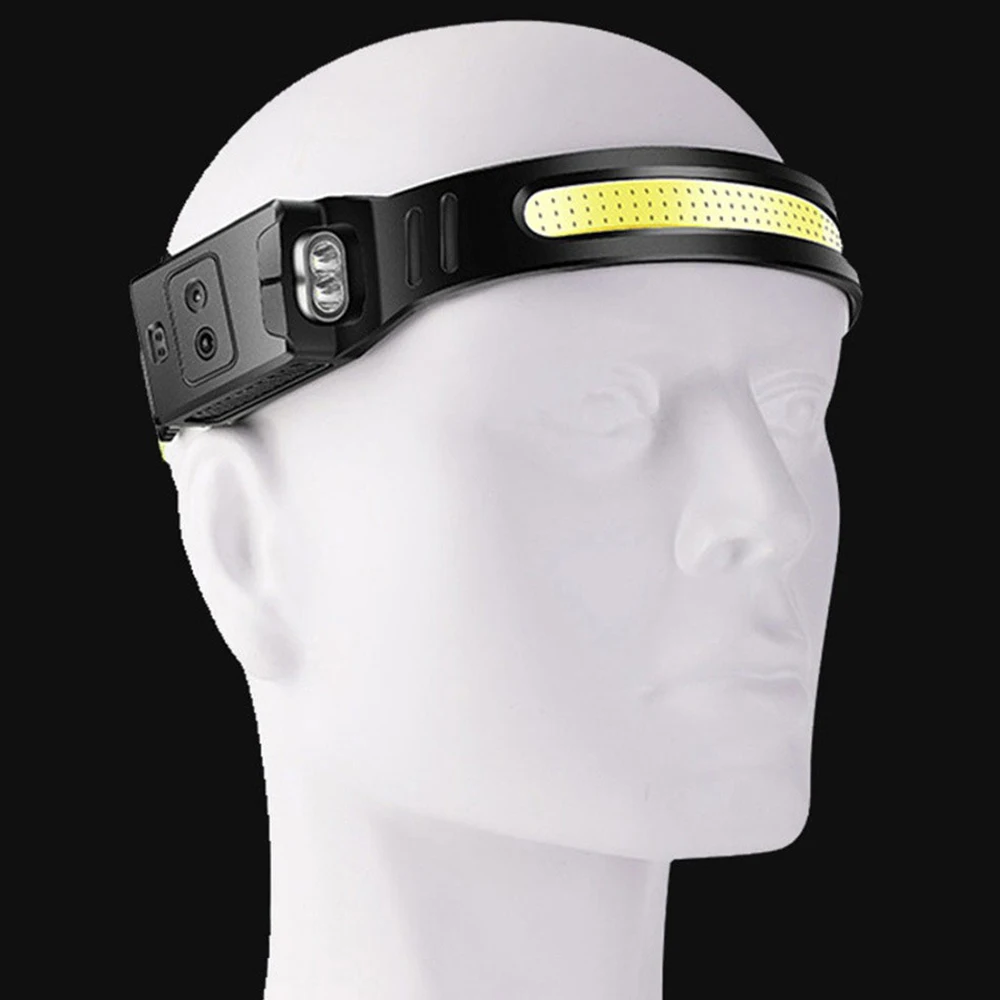 

Фонарь налобный с датчиком, 1200 мАч, USB Type-c