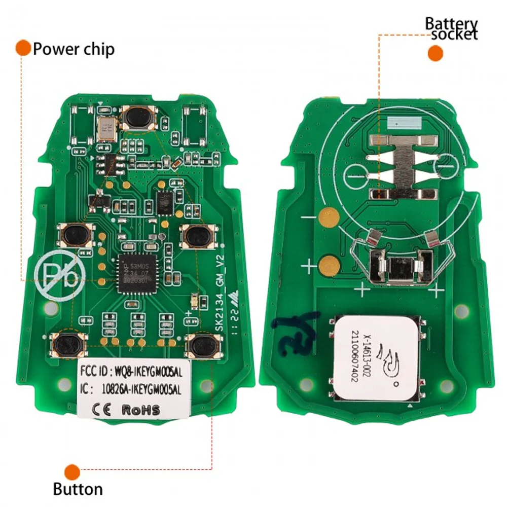 Универсальный смарт-ключ Atuel IKEY GM005AL 5 кнопок пульт ДУ Autel для GM Cadillac шт./партия