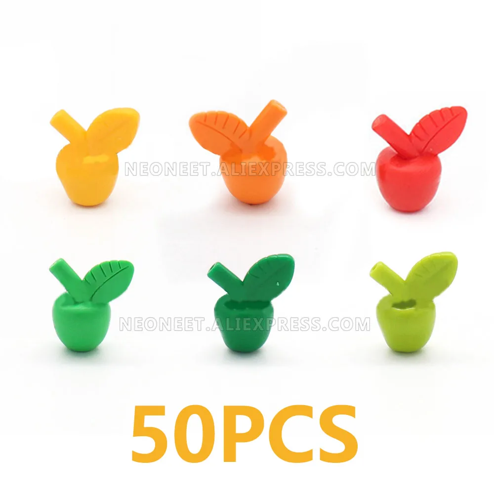 

50X Apple Tree Sakura Flower Green Bush Home Plants DIY Garden Building Blocks Botany City MOC Accessories Parts Brick 33051