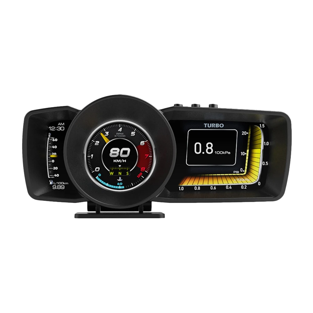 

Top 2022 Car HUD OBD GPS Dual Smart Gauge With Adjustable Bracket Alarm Ambient Light Clear Fault Code Speedometer OBD2 Meter