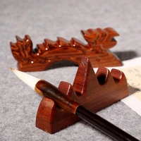 natural ebony pen holder solid wood creative brush mountain wuzhishan mahogany dragon shaped study supplies