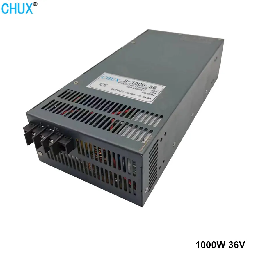 

Импульсный источник питания CHUX 1000 Вт, 36 В постоянного тока для ЧПУ Cctv, светодиодный светильник 110 a, 220 В, в переменного тока в постоянный ток, источник питания с одним выходом