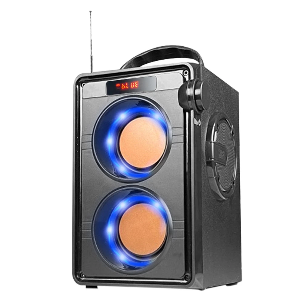 

Портативный Bluetooth-динамик с сабвуфером и пультом ДУ