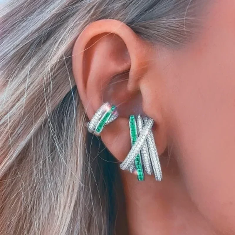 Роскошные женские ювелирные изделия в стиле хип-хоп с микро-закрепкой цветные