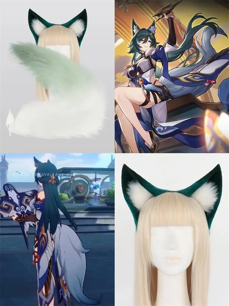 Повязка для волос Звездные рельсы косплея Yukong плюшевый ободок с лисьими ушками