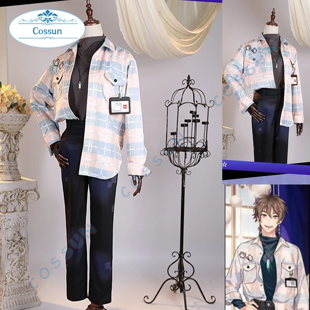 Костюм для косплея Game Nu: Carnival Eiden стильный мужской кожный модный наряд