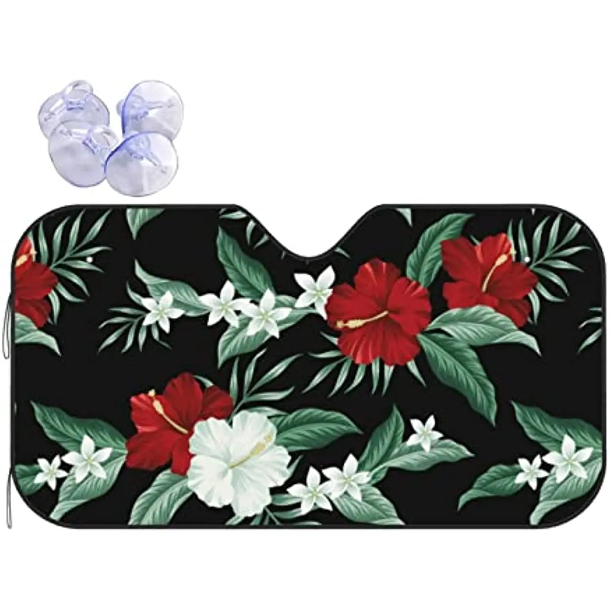 Тропический гавайский винтажный цветок, красный гибискус, солнцезащитный козырек для автомобиля, грузовика, Складной автомобильный солнцезащитный козырек для переднего стекла автомобиля S