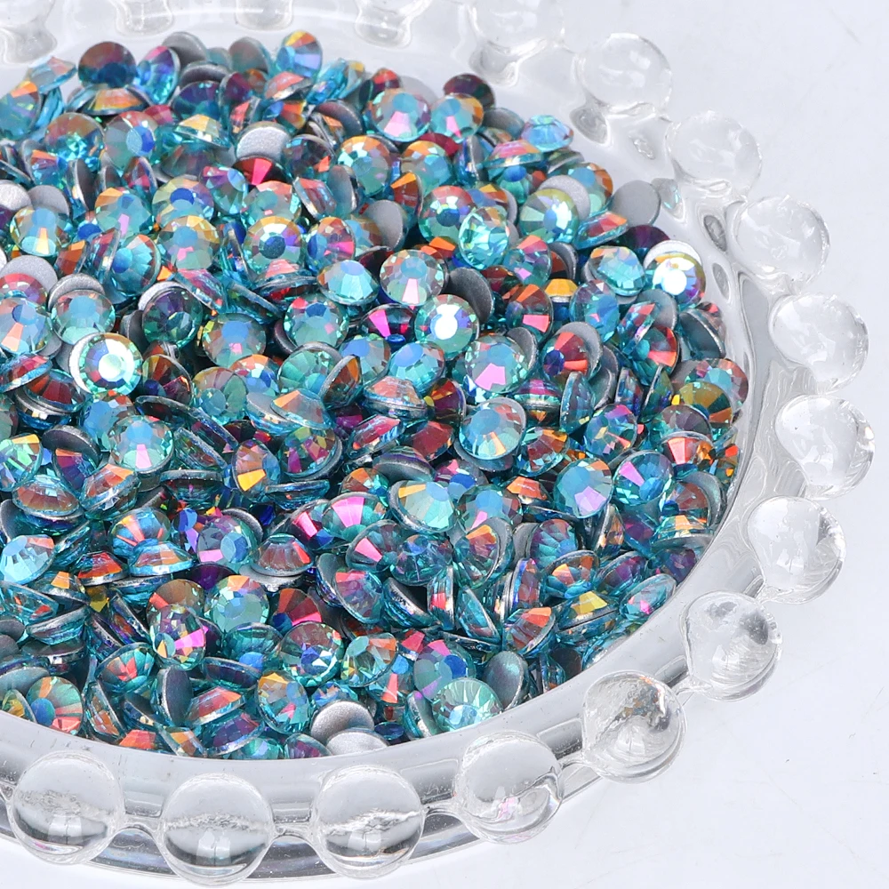 Высококачественные стеклянные бриллианты без горячей фиксации кристаллы с