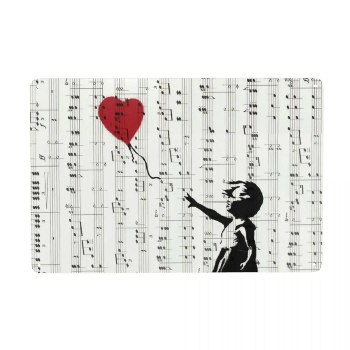 

Girl Heart Balloon Sign Custom Retro Banksy Art Graffiti Metal Plaques for Club Cafe Restaurant Man Cave Bar Home Decor