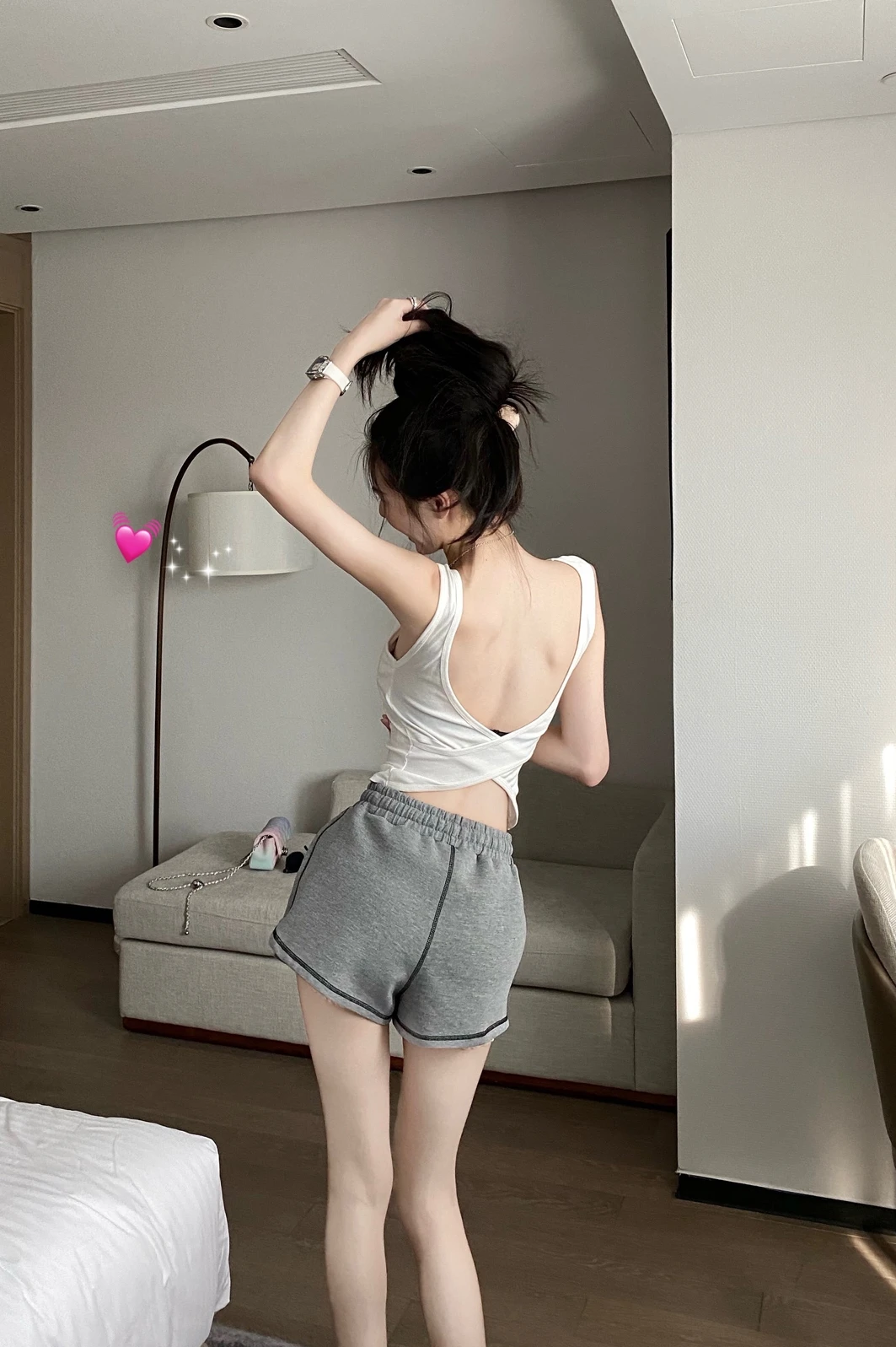 

White cmisole women's inner strp chest pd bottoming gthered chest underwer summer nti-lighting thin tube top top