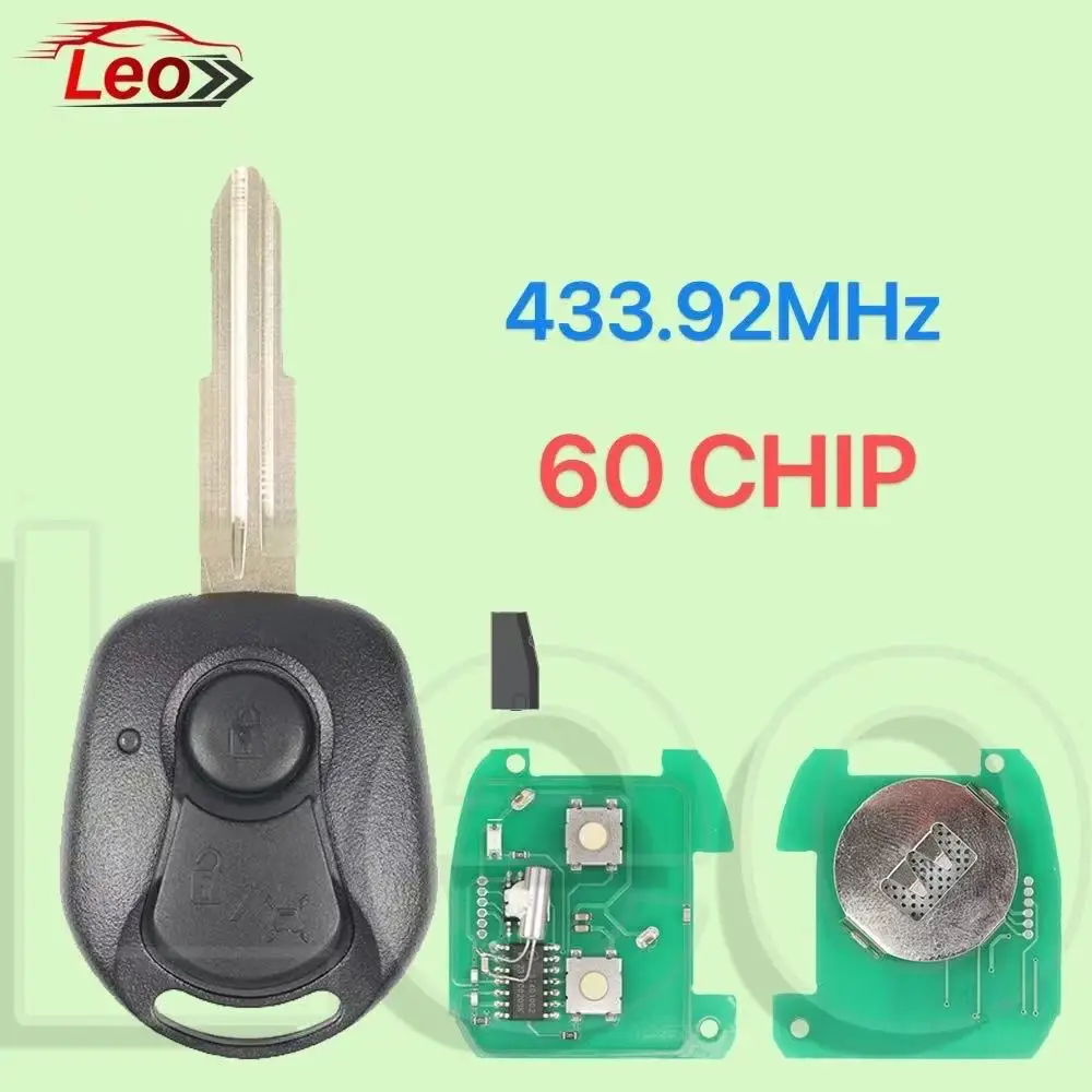 

Автомобильный дистанционный ключ Leo, замена 2 кнопки для Ssangyong Actyon Kyron Actio Rexton 315 МГц 433,92 МГц 447 МГц ID: 60-ЧИП