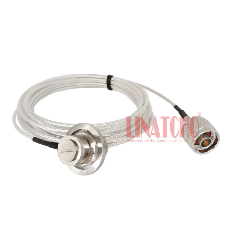 5 Meters White RG316 50Ohm Low Loss N Male to UHF SO239 Coaxial Cable for Mobile Radio Antenna Connection