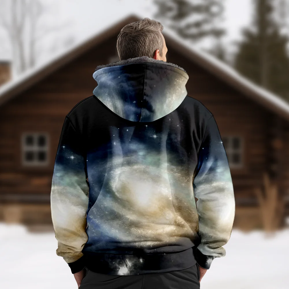 Мужские зимние куртки пальто хлопковая одежда со звездным небом изысканный