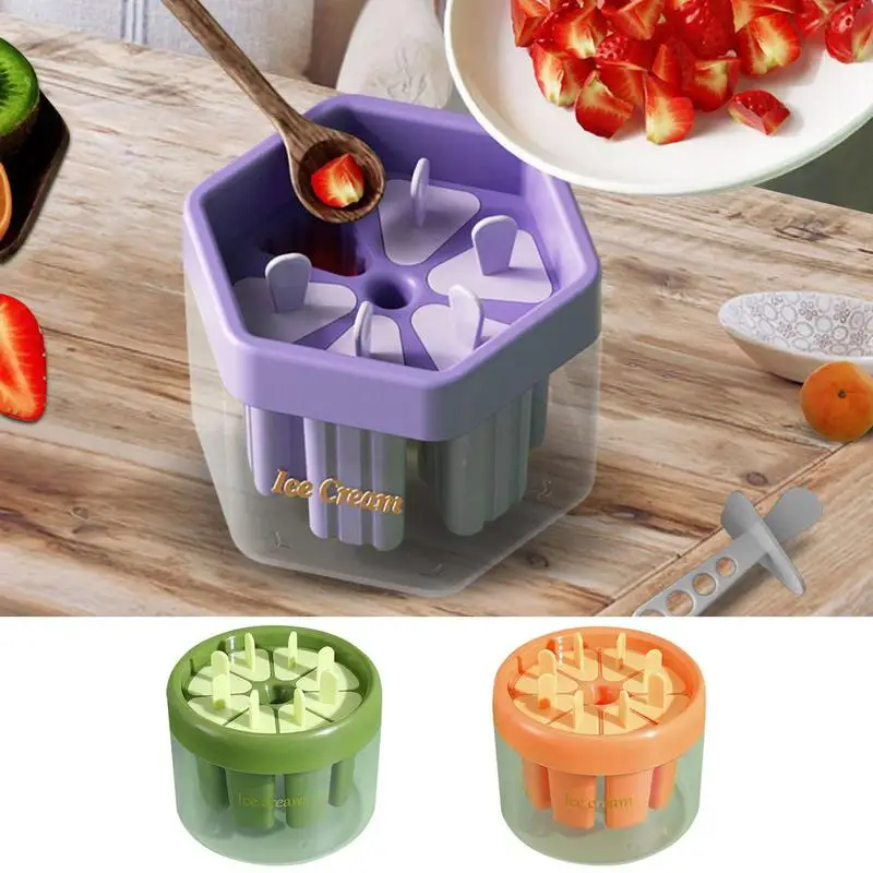 

Popsicle Maker For Kids Ice Cream Maker 6 Grids Ice Cream Mold With Ice Bucket Yogurt DIY Ice Homemade Ice Box Kitchen Gadgets