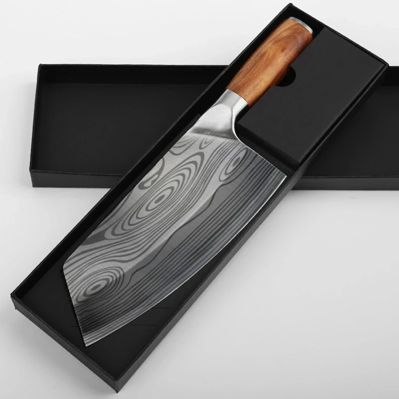 

8inch Kitchen Knife Stainless Steel Chef Knife Set Meat Chopping Cleaver Slicing Vegetables Chinese Chef Knife With Gift Box