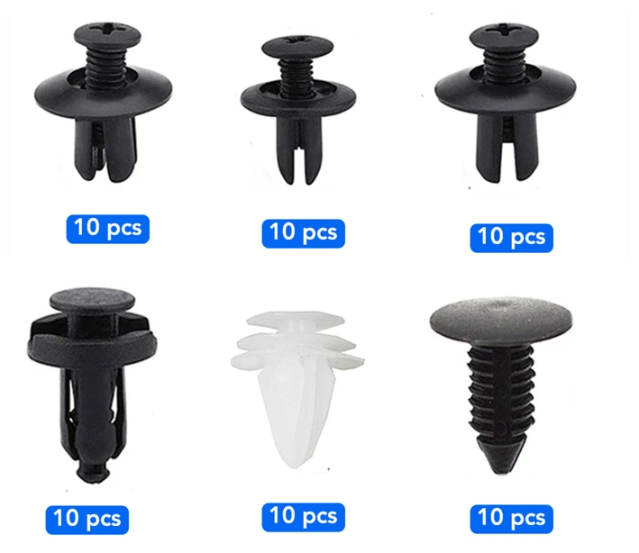 6 размеров 60 шт. автомобильный зажим крепления смешанный для Honda Everus Simplicity Civic Accord