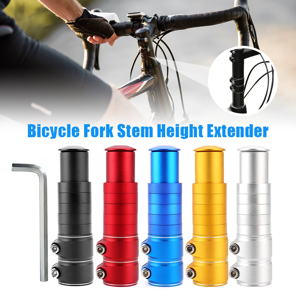 

Bike Fork Stem Riser Extender Extension 28.6mm Aluminum Alloy Bike Stem Raiser Handlebar Riser Adaptor Durable MTB Part