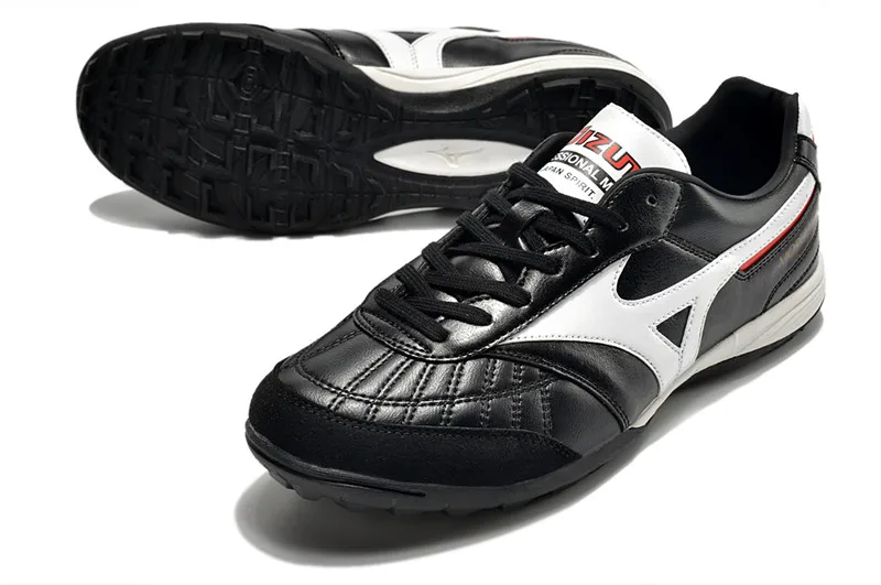 Original Mizuno Creation MORELIA TF M8 Men's Sports Shoes Mizuno Outdoor Sneakers Black/White/Red Color Size Eur 40-45