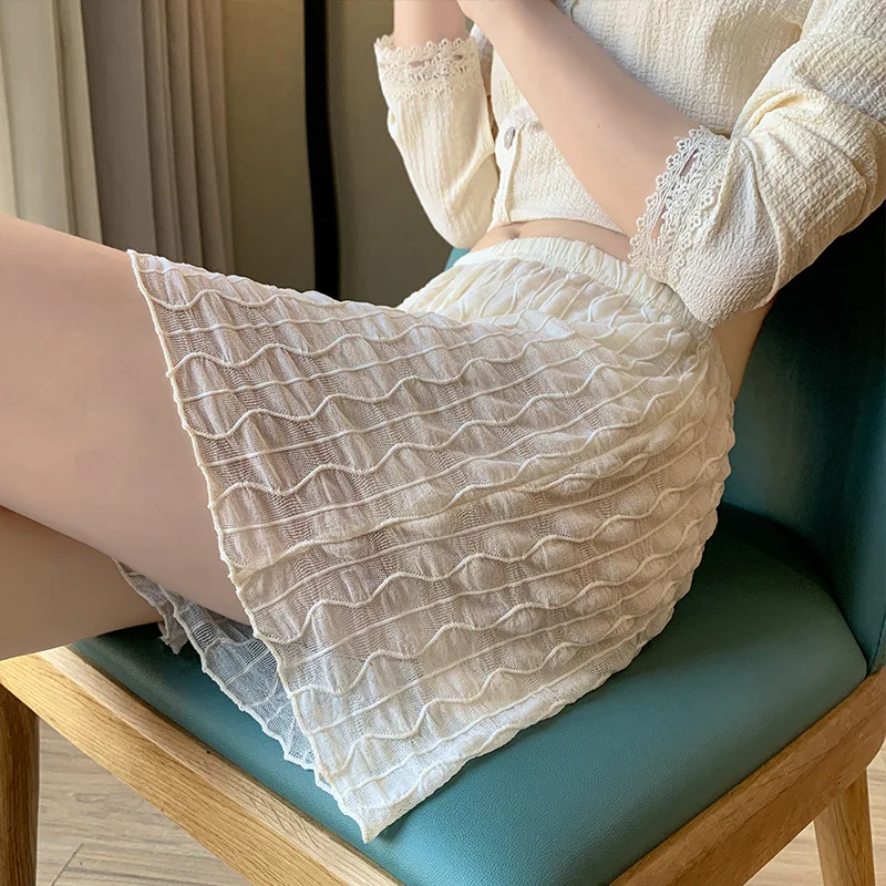 Кружевные вышитые защитные штаны из пузырьков женские свободные шорты в