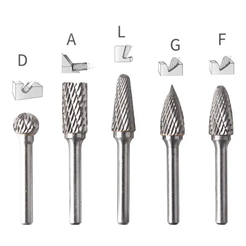 

6 * 12mm Drawing Tungsten Carbide Milling Cutter Rotary Tool diamond burs material tungstenio dremel accessories