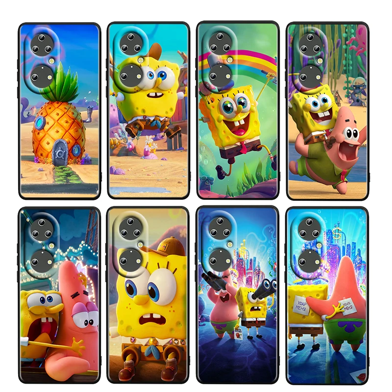 

Cute Friends Love For Huawei P50 P20 P30 P40 5G P10 Pro Lite E Plus P9 Lite Mini Soft TPU Silicone Black Phone Case Fundas Coque