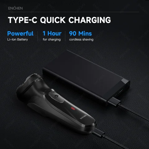 Электробритва ENCHEN Blackstone 3D с USB зарядкой — внешний вид товара