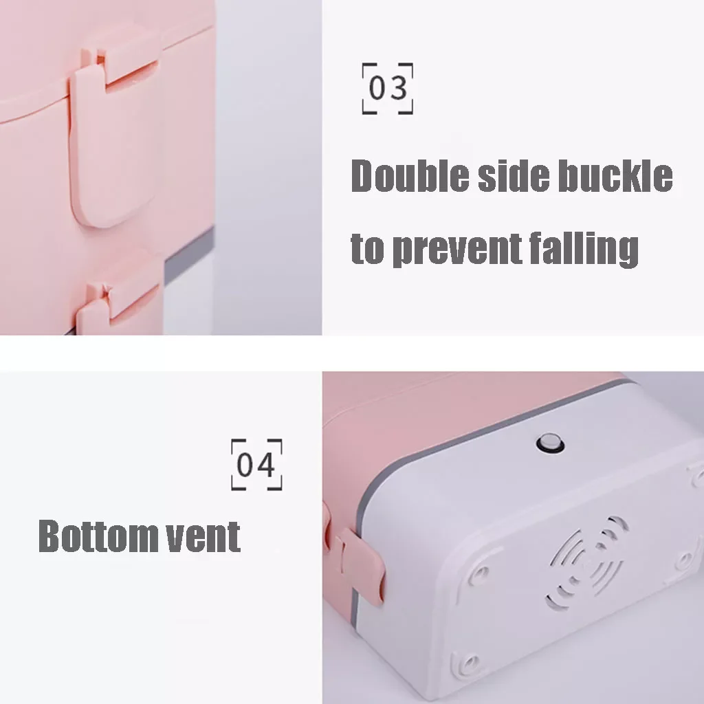 

Small Teal Table Lunch Box Removable Portable Food Warmer Multifunction Food Heater